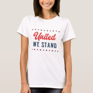 T-shirt United We stand Patriotic Word Art