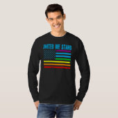 T-shirt United We Stand Proud LGBT Rainbow Pride US Americ (Devant entier)