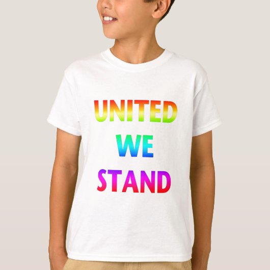 T-shirt United We Stand Rainbow (Devant)