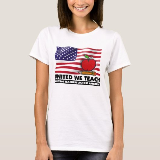 T-shirt UNITED WE TEACH™ Mesdames Longue Manche (Équipée) (Devant)