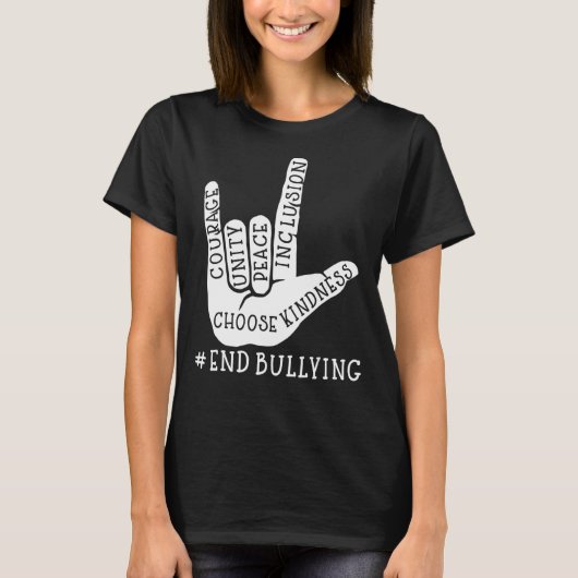 T-shirt Unity Day Orange End Bullying Choose Kindness And (Devant)
