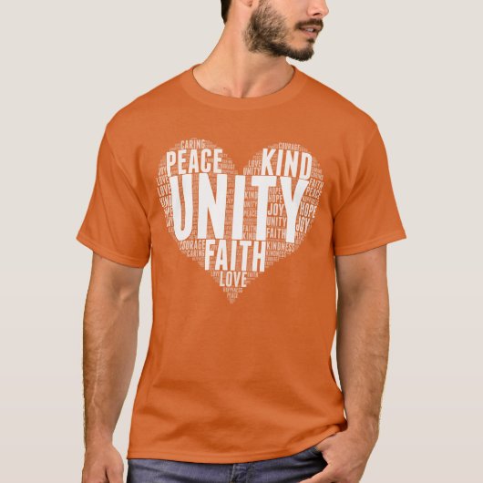 T-shirt Unity Wordcloud Be Kind Stop Bulling Unity Day (Devant)