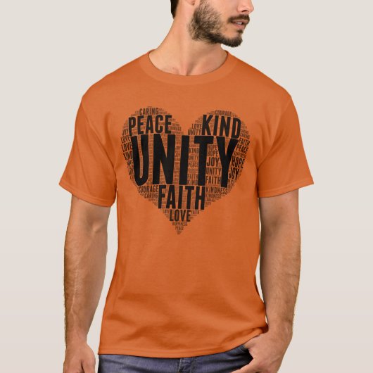 T-shirt Unity Wordcloud Be Kind Stop Bulling Unity Day (Devant)
