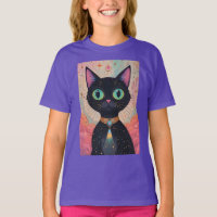 Univers Chat Noir Cosmique Futuriste Atomique