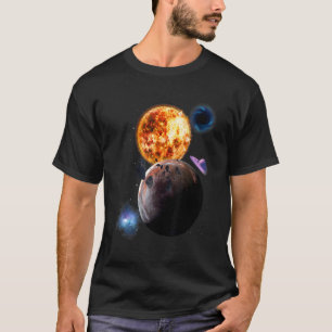 T-shirt Univers Espace Galaxie Motif Système Solaire color