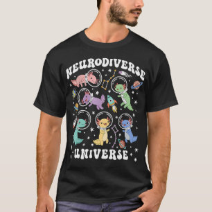 T-shirt Univers Neurodiverse Axolotl Espace Autisme Aba