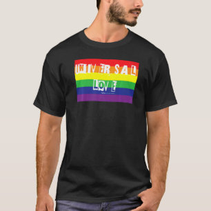 T-shirt Universal Love Gay pride Rainbow Word 1