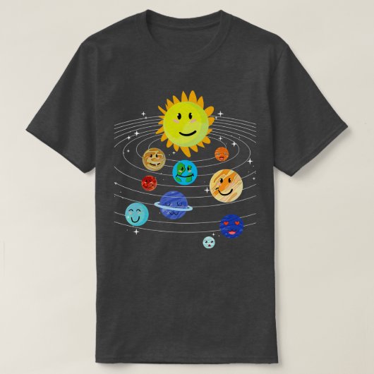 T-shirt Universe Science Système Solaire Astronomie Plan m (Design devant)