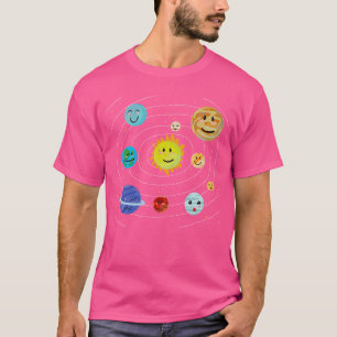 T-shirt Universe Science Système solaire Planètes mignonne