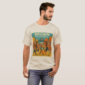 T-shirt Université Brown - Campus Vintage Walk Tee (Devant entier)