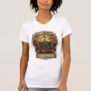 T-shirt Université de la ville d'Halloween Manoir hanté C