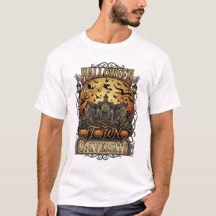 T-shirt Université de la ville d'Halloween Manoir hanté Sp