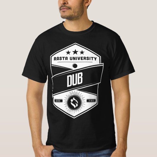 T-shirt Université de Rasta Dub Good Vibes Reggae (Devant)