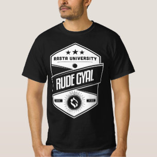 T-shirt Université de Rasta Rude Gyal Good Vibes Reggae