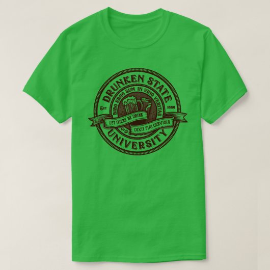 T-shirt Université d'État de Drunken (Design devant)