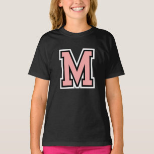 T-shirt Université d'initiale de monogramme de la lettre 