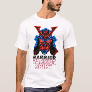 T-shirt Unleash Warrior Spirit Electric Blue Samurai Tee