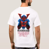 T-shirt Unleash Warrior Spirit Electric Blue Samurai Tee (Dos)