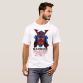 T-shirt Unleash Warrior Spirit Electric Blue Samurai Tee (Devant entier)