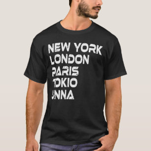 T-shirt Unna New York Londres Paris Tokyo
