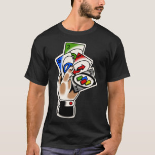 T-shirt Uno carte tatouage traditionnel