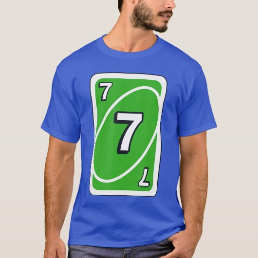 T-shirt UNO Halloween Green 7 Card (Devant)