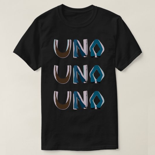 T-shirt UNO Little Big inspiré lettrage (Design devant)
