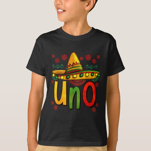 T-shirt Uno Mon premier anniversaire mexicain Cinco De May (Devant)