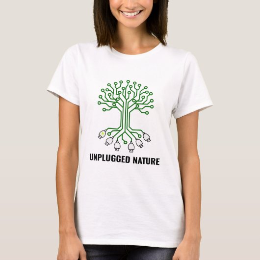 T-shirt Unplugged Nature Circuit Tree USB (Devant)