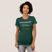 T-shirt UNSCHOOLER, worldlearner, autodidacte, L… (Devant entier)