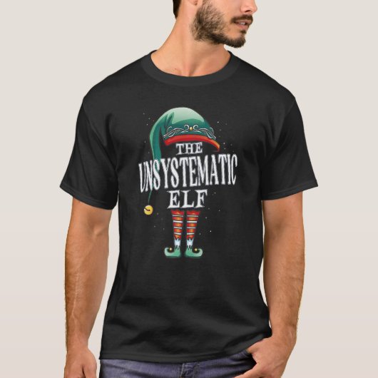 T-shirt Unsystematic Elf Christmas Group Xmas Pajama Party (Devant)