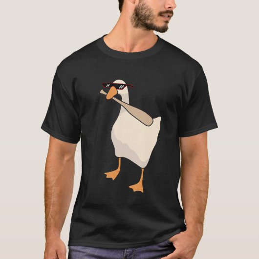 T-shirt Untitty Funny Goose Game Mème affaire avec lui (Devant)