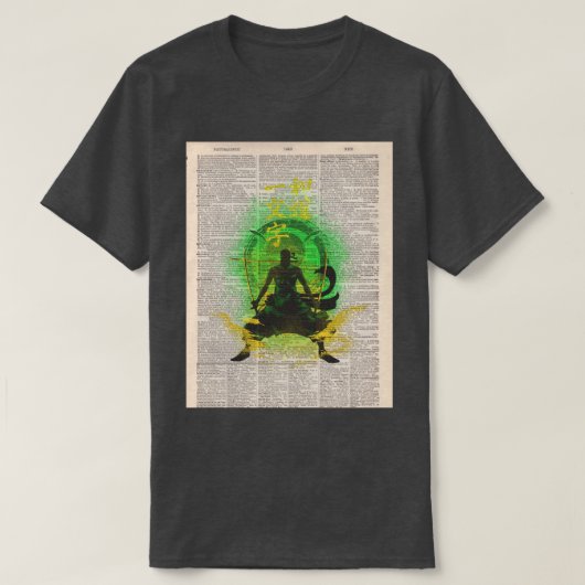 T-shirt Upcycled de l'épée verte (Design devant)