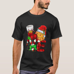 T-shirt Updown Cake Portant Le Chapeau Noël Noël Noël Noël