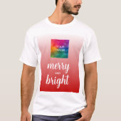 T-shirt Upload Photo or Logo Christmas Merry And Bright (Devant)