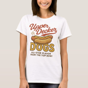 T-shirt Upper Decker Dogs – Vintage Stade Tee-shirt Hot Do
