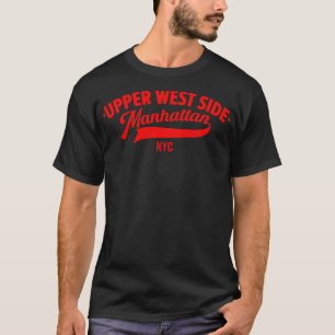T-shirt Upper West Side Manhattan Minimal Typo Art NYC Urb
