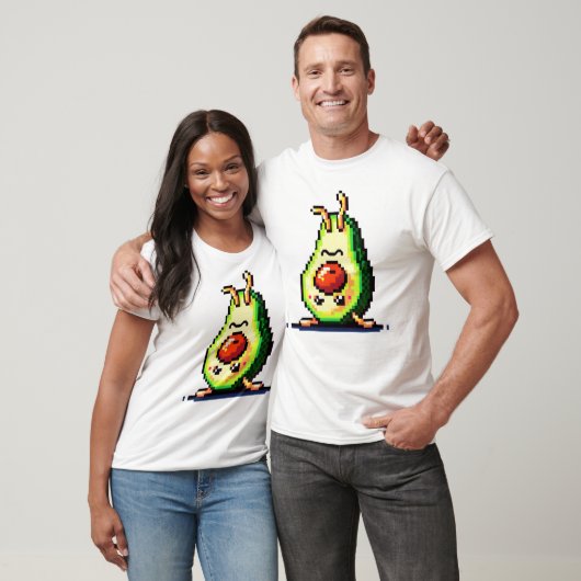 T-shirt Upside Down Avocado - Drôle Pixel Art Conception a (Unisexe)