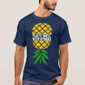 T-shirt Upside Down Pineapple gift (Devant)