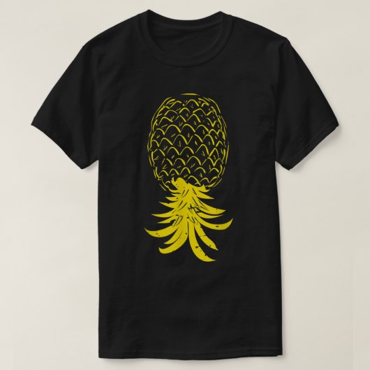 T-shirt Upside Down Pineapple Retro Design (Design devant)