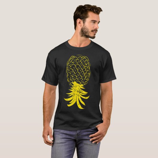 T-shirt Upside Down Pineapple Retro Design (Devant entier)