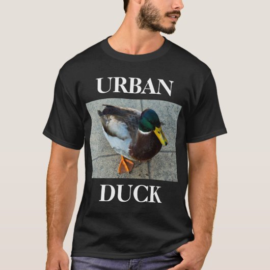 T-shirt urbain de noir de canard (Devant)
