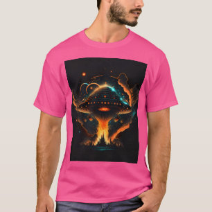 T-shirt Urbaine d'enlèvement Ufo Retro Alien Sci Wi-Fi