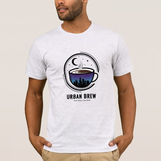 T-shirt Urban Brew City Skyline Coffee (Devant)