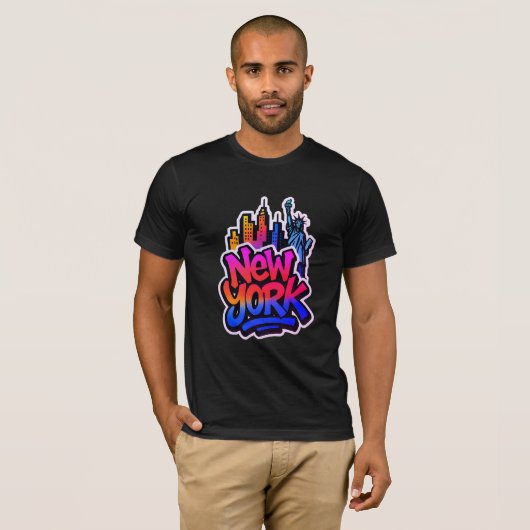 T-shirt Urban Echo : Graffiti Pulse (Devant entier)