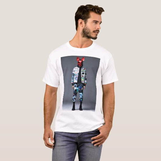 T-shirt "Urban Fusion Wizard : Keith Haring x Bape Logo T (Devant entier)