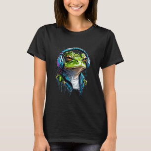 T-shirt Urban Groove : Grenouille colorée avec casque