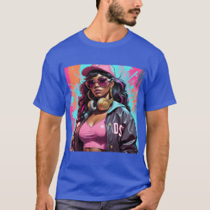 T-shirt : 🎧 Urban Hip-Hop Diva Graffiti Splash Art T-Sh