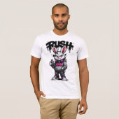 T-shirt Urban Rebel Rabbit Graffiti (Devant entier)