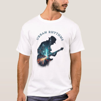 T-shirt "Urban Rhythms - Cityscape Guitar Music T-shirt"